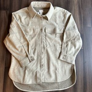 Felted Beige | H&M | Button-Up Shirt Jacket